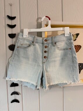 Wild Fable High-Waist Light Wash Denim Shorts with Button Fly